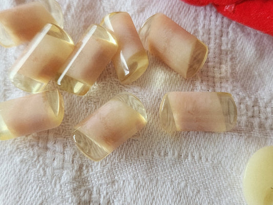 Lot 8 boutons vintage buchette rose superbe 1 sur 1,8 cm ref 5999