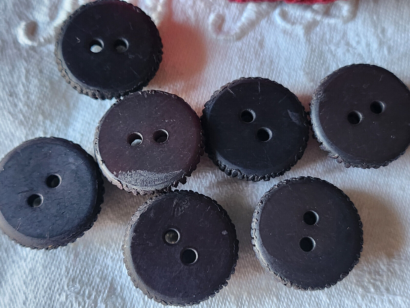 Lot 7 boutons vintage resine perlé originaux  panaché  2,3 cm ref 4882