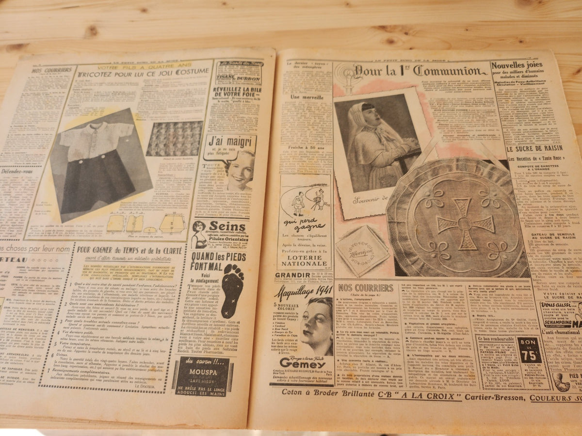 Le petit echo de la mode 1941 n°14 blouse jupe  revue mode française