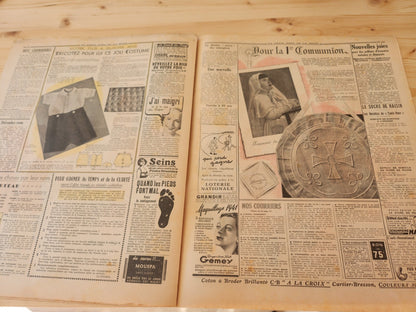 Le petit echo de la mode 1941 n°14 blouse jupe  revue mode française