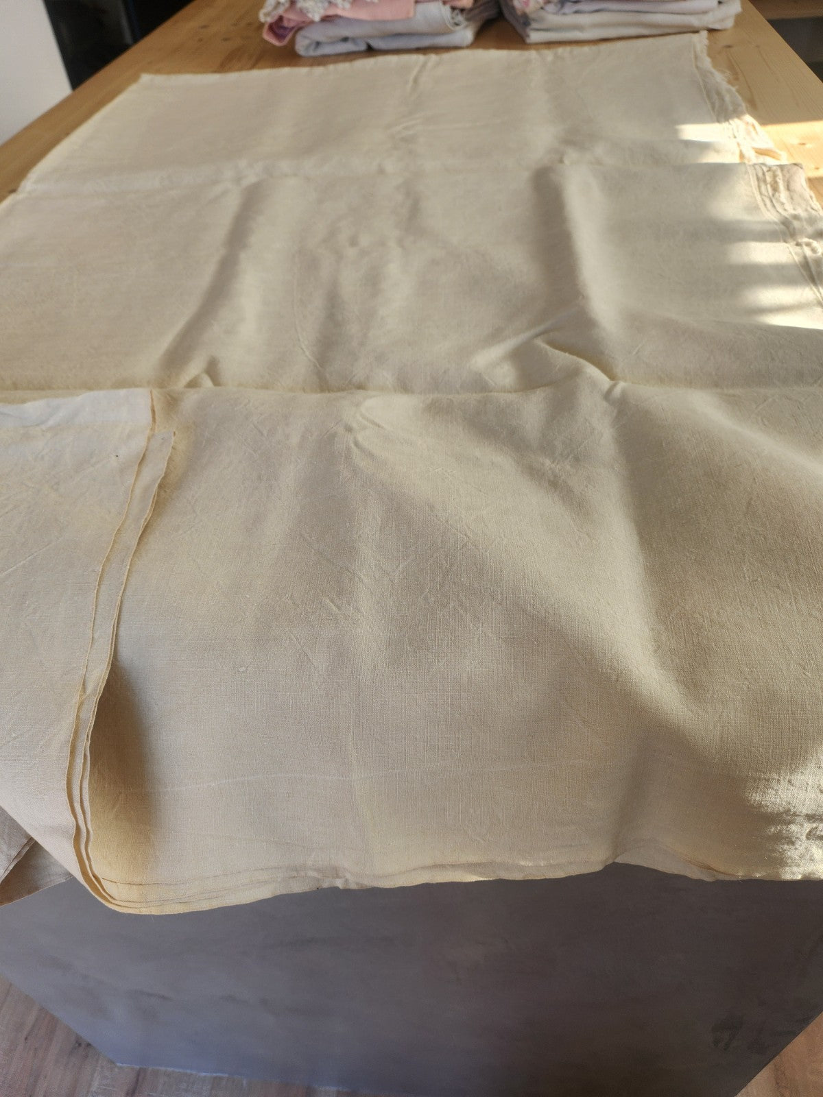 Grand coupon de toile ancienne bi  2m 20 sur 2m 90 B7