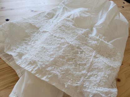 Jupon ancien vintage crème nœud dentelle taille 34/ 36 à vérifier B8