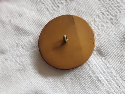 Collection bouton ancien camel camaieu motif feuillage relief 3,3  cm D5N