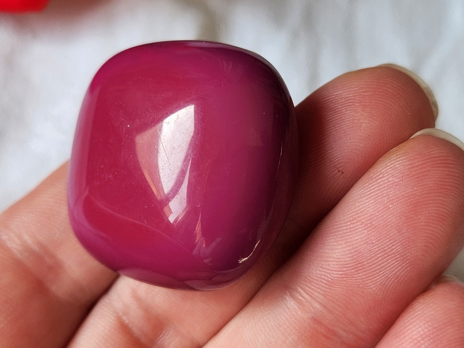 Enorme bouton vintage 3,3 cm imposant rose fushia lourd ref 3870 **