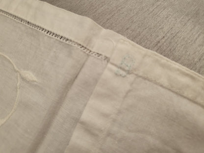 Duo portes serviettes anciens  pochette brodée fil tiré B6