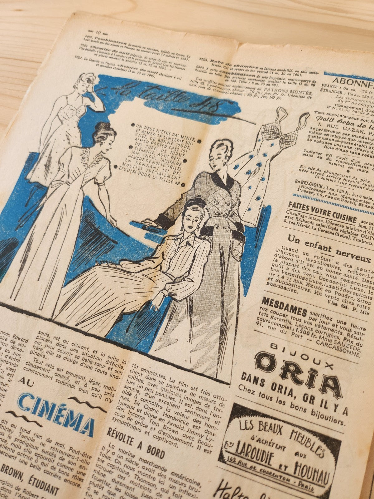Le petit echo de la mode 1948 n°6 a tables les touts petits  notes d'élégance