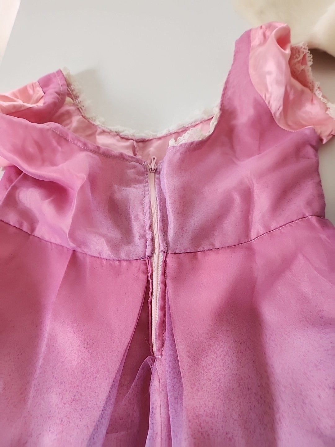 Pur vintage robe longue chemise de  nuit? année 60 damasT34/36?   ref portant