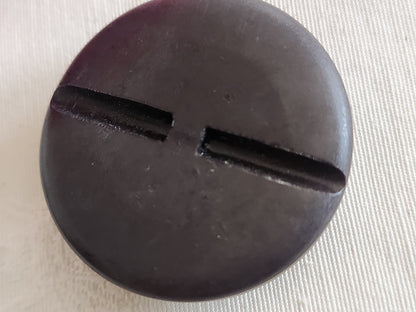 Collection énorme bouton vintage résine perle marron trous 4,4 cm ref 6375