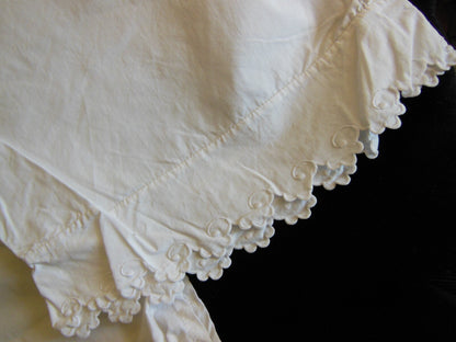 Ancienne culotte fendue panty  dentelle bas feston costume theatre  B6