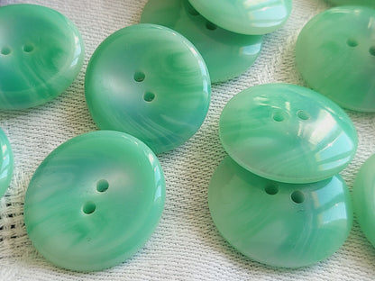Lot 8 boutons vintage  ovale camaïeu bleu turquoise trou  2 sur 2,2 cm ref 0030