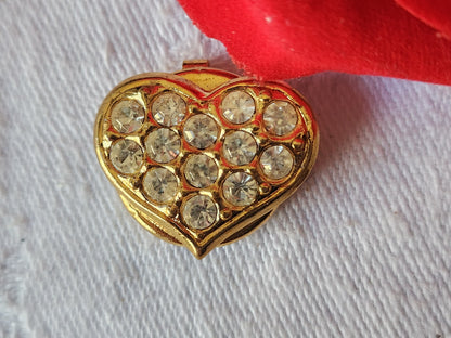Cache bouton vintage  en métal doré strass collection 2,1 cm carré ref 834