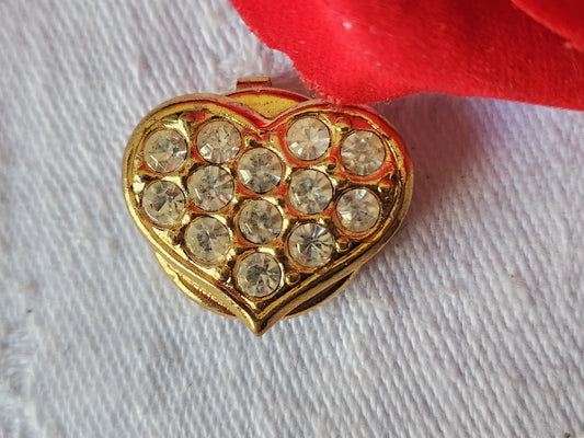 Cache bouton vintage  en métal doré strass collection 2,1 cm carré ref 834