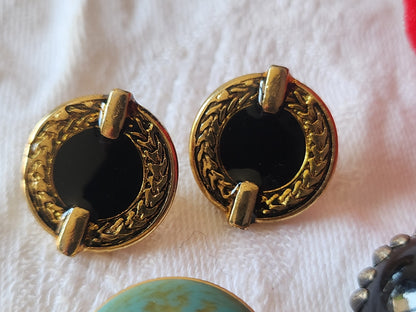 Lot 10 boutons vintage en métal  duo panaché 1,6 à 2,2 cm ref 6053