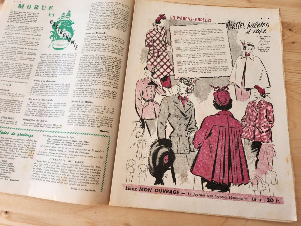 Le petit echo de la mode 1950 n°10 mode française année 50 printemps