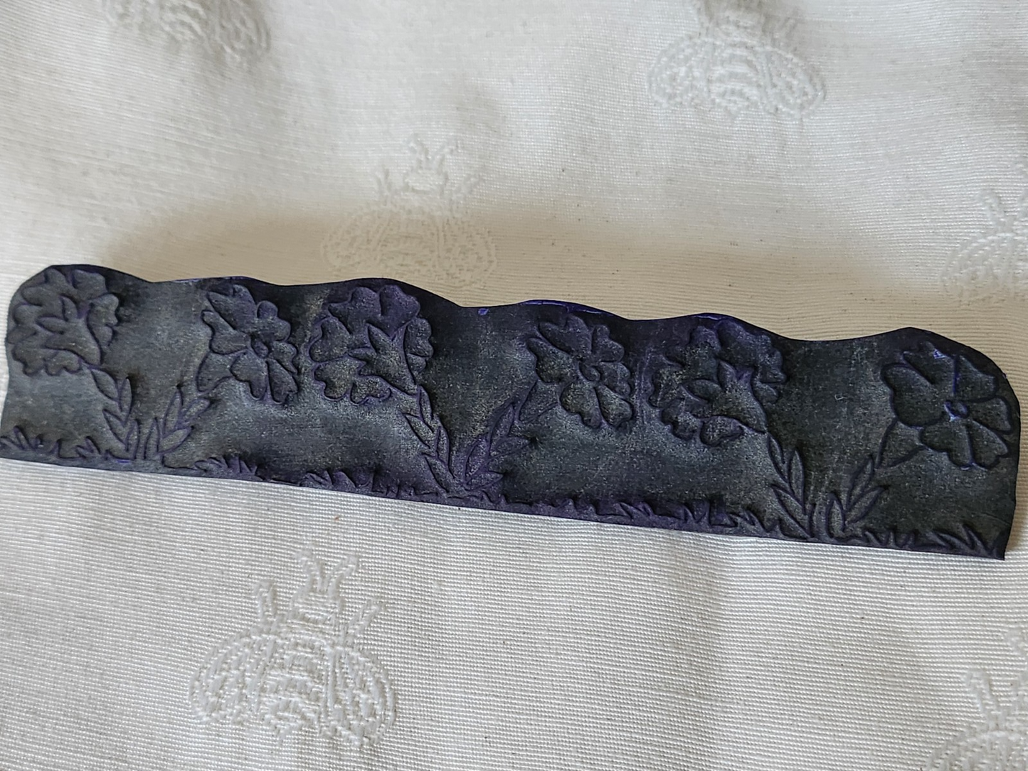Tampon ancien frise idéale broderie frise  fleur 14,8 cm  n°89