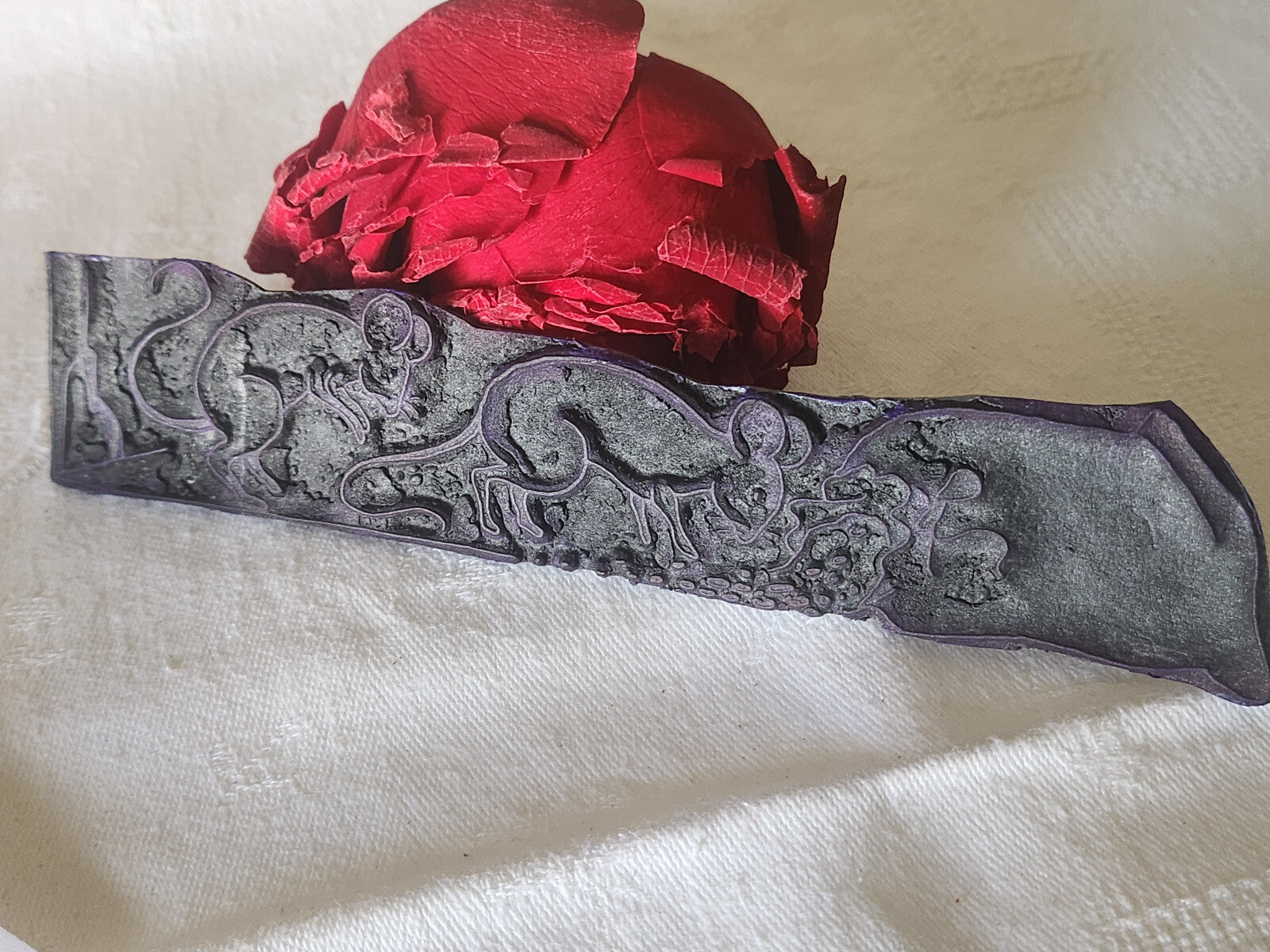 Tampon ancien sans support frise broderie collection sourie rat  n°24