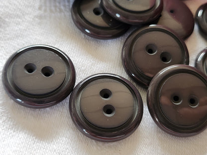 Lot 16 boutons vintage marron 2,1 cm trous ref 2232