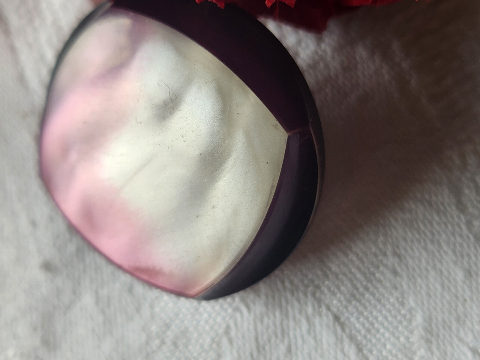 Gros bouton vintage volumineux rose violet 3,4 cm G17J