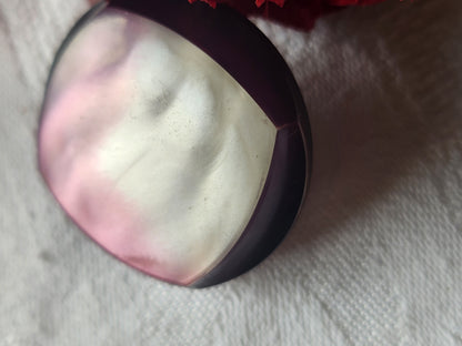 Gros bouton vintage volumineux rose violet 3,4 cm G17J