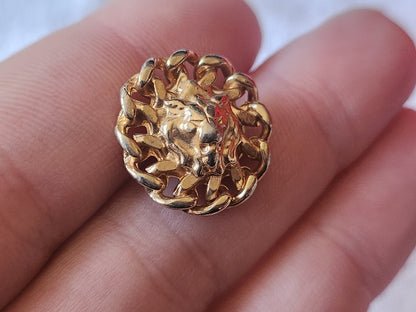 Bouton vintage tete de lion en métal pied versace ??? 1,9 cm D2G