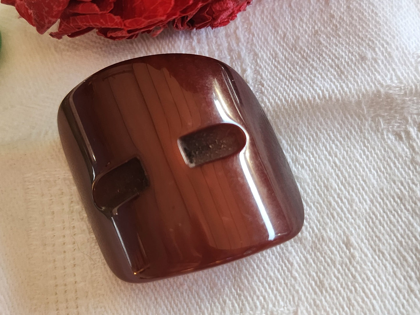 Volumineux bouton ancien  veiné  collection 3,1  cm D7K