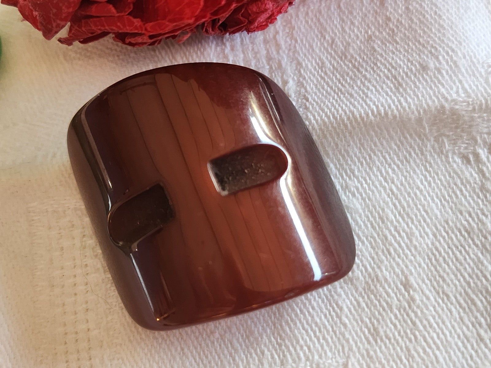 Volumineux bouton ancien  veiné  collection 3,1  cm D7K