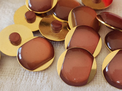 Lot 6 gros boutons vintage rosé  pied  2,5 cm ref 3893