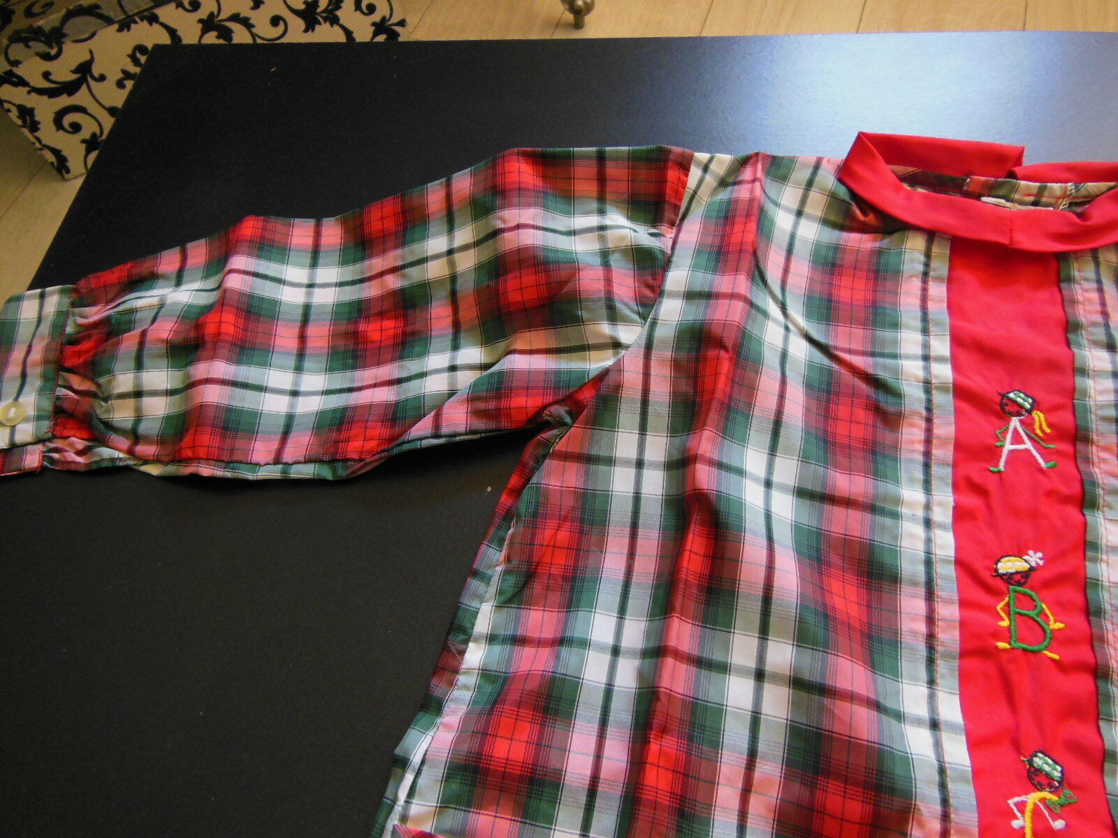 Grande robe blouse haut ancien vintage enfant fillette B4