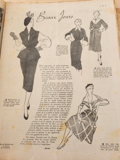 Le petit echo de la mode 1950 n°10 mode française année 50 printemps