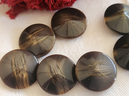 Lot 10  boutons vintage  scintillants 2 series pied  1,8 cm ref 837