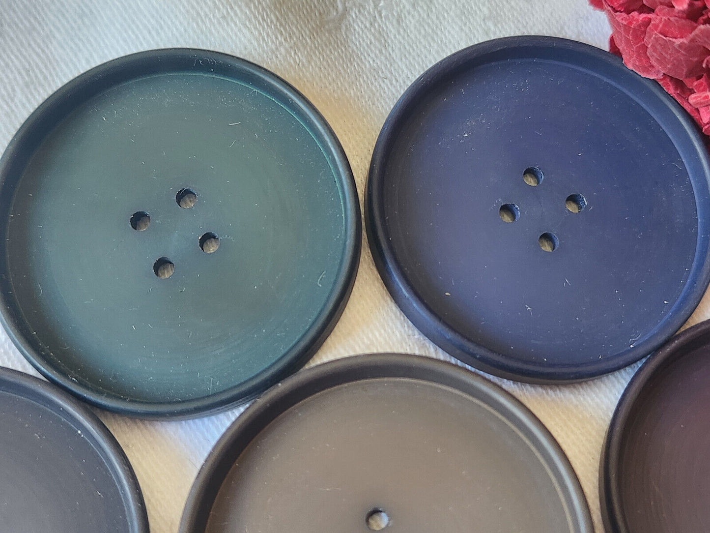 Lot 5 énormes boutons vintage  XXL 4,3 cm ou 43 mm  ref 3008
