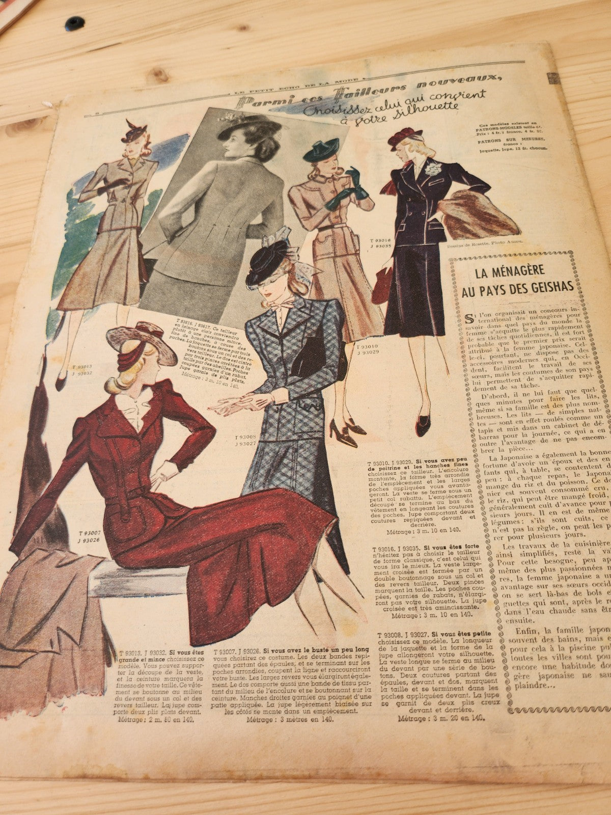 Le petit echo de la mode 1941 n°13 coiffes robe  revue mode française