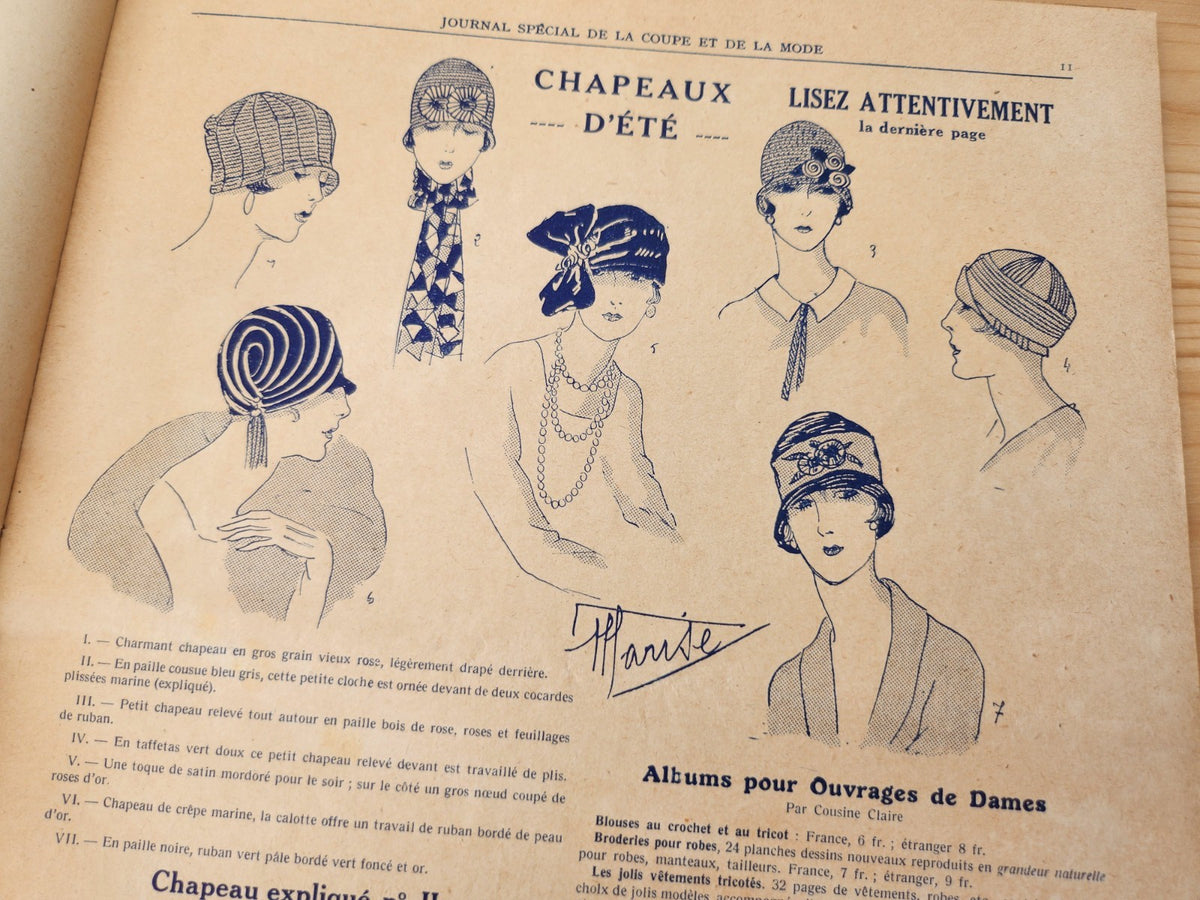 Journal de l'institut de coupe de paris année folle mode Mai 1926 patron