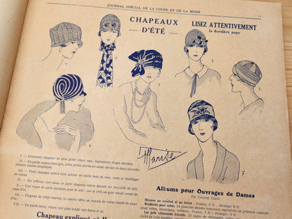 Journal de l'institut de coupe de paris année folle mode Mai 1926 patron