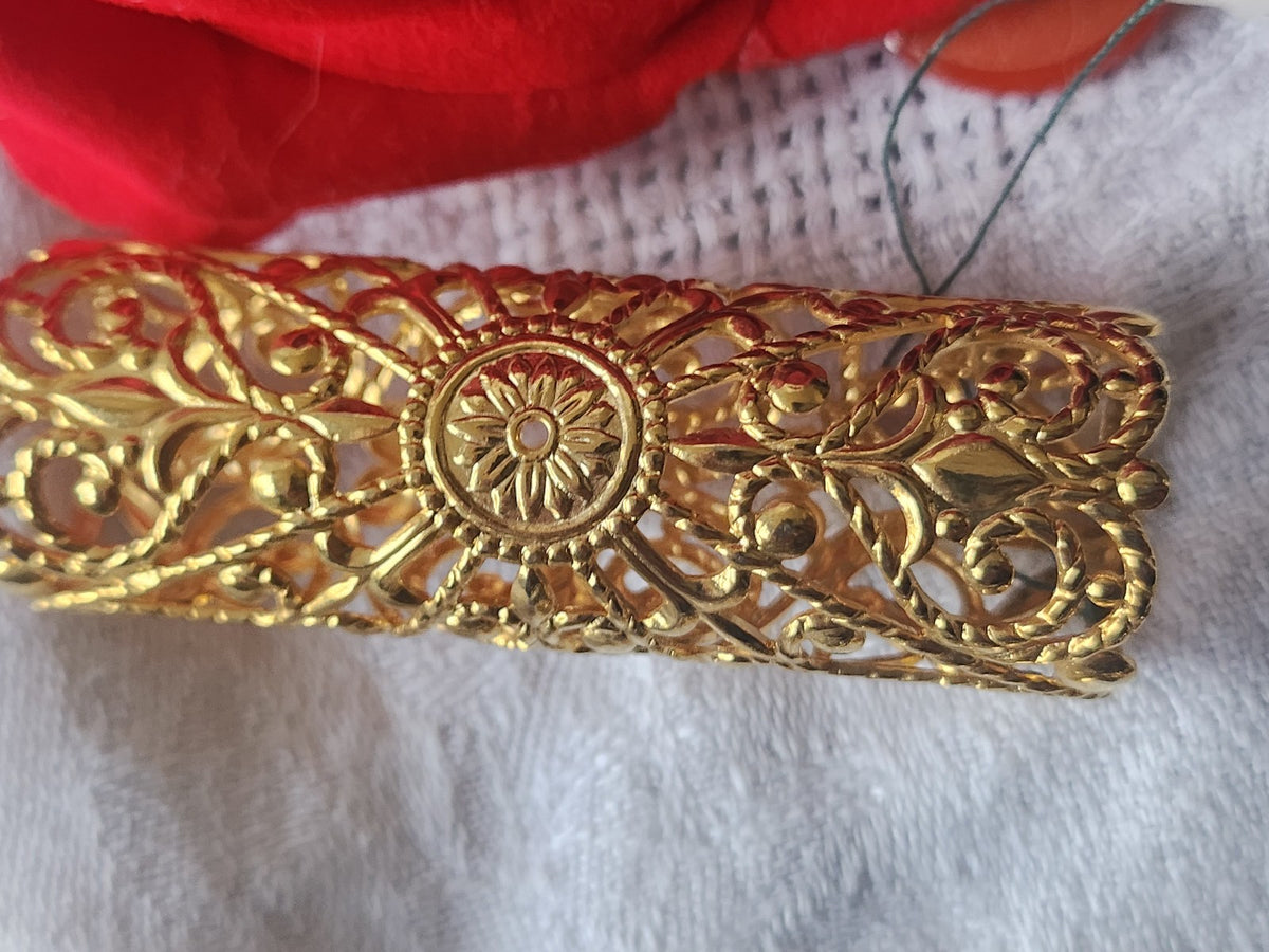 Enorme bouton vintage créateur métal  cylindre 6 cm sur 1,9 cm ref 5588