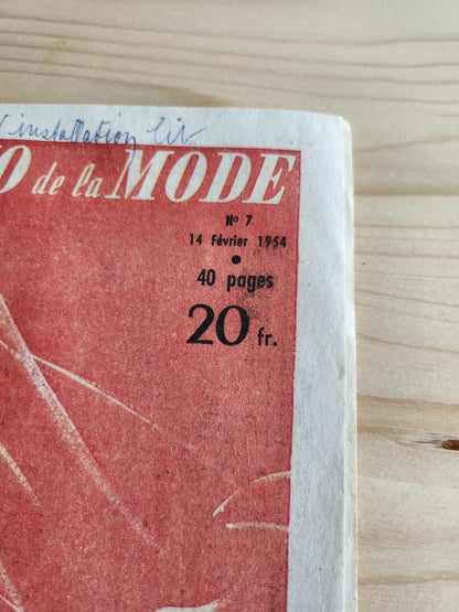 Le petit echo de la mode 1954 n°7  jeune mariée robe de paris