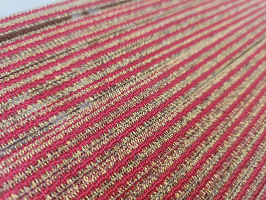Galon vintage doré rouge fin fil doré metal? 5 métres sur 0,5 cm B9