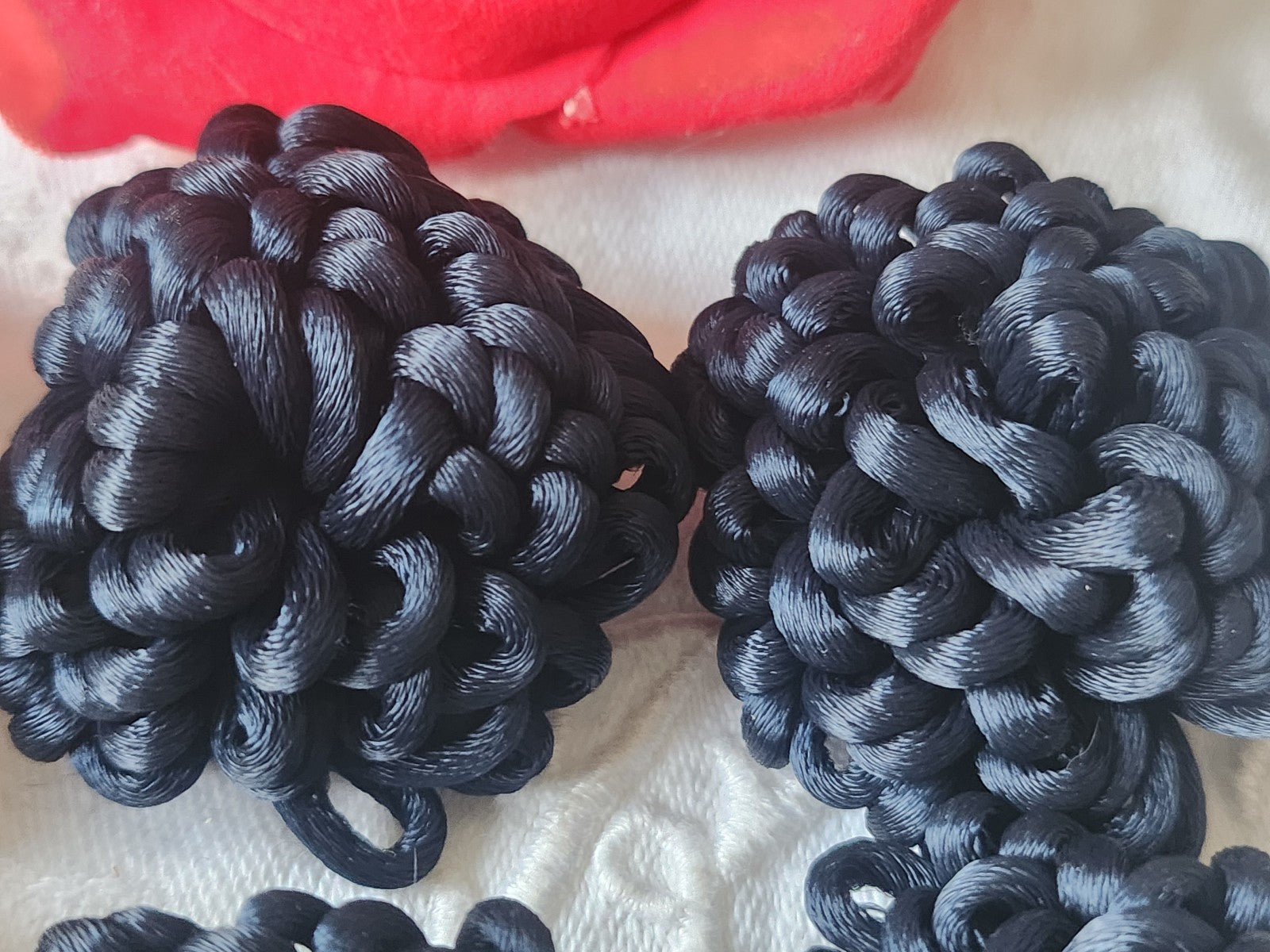 Haute couture lot 6 gros bouton ancien bleu passementerie 3,3 cm ref  3932