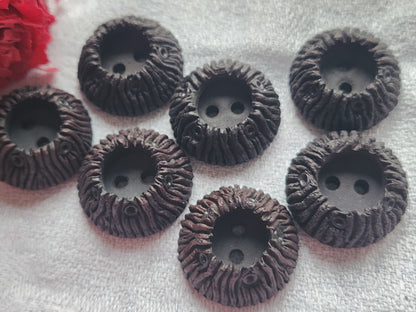 Lot 7 boutons vintage resine perlé originaux  panaché  2,3 cm ref 4882