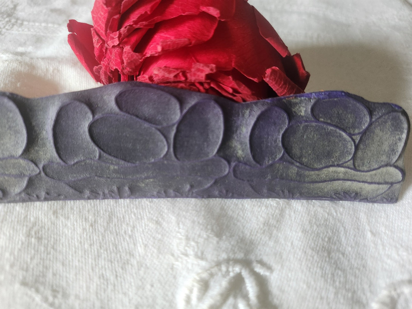 Tampon ancien sans support frise broderie collection  nid oeuf  n°28-2
