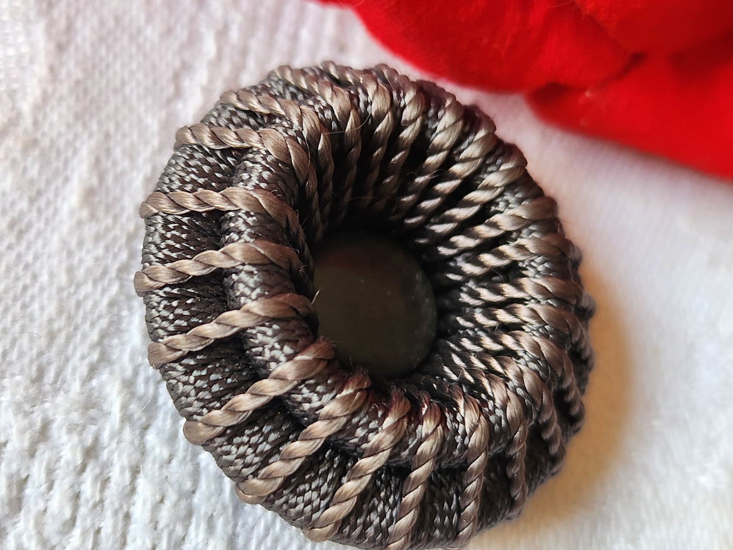 Boutons ancien passementerie gris travaillé gros 3,1 cm ref 753