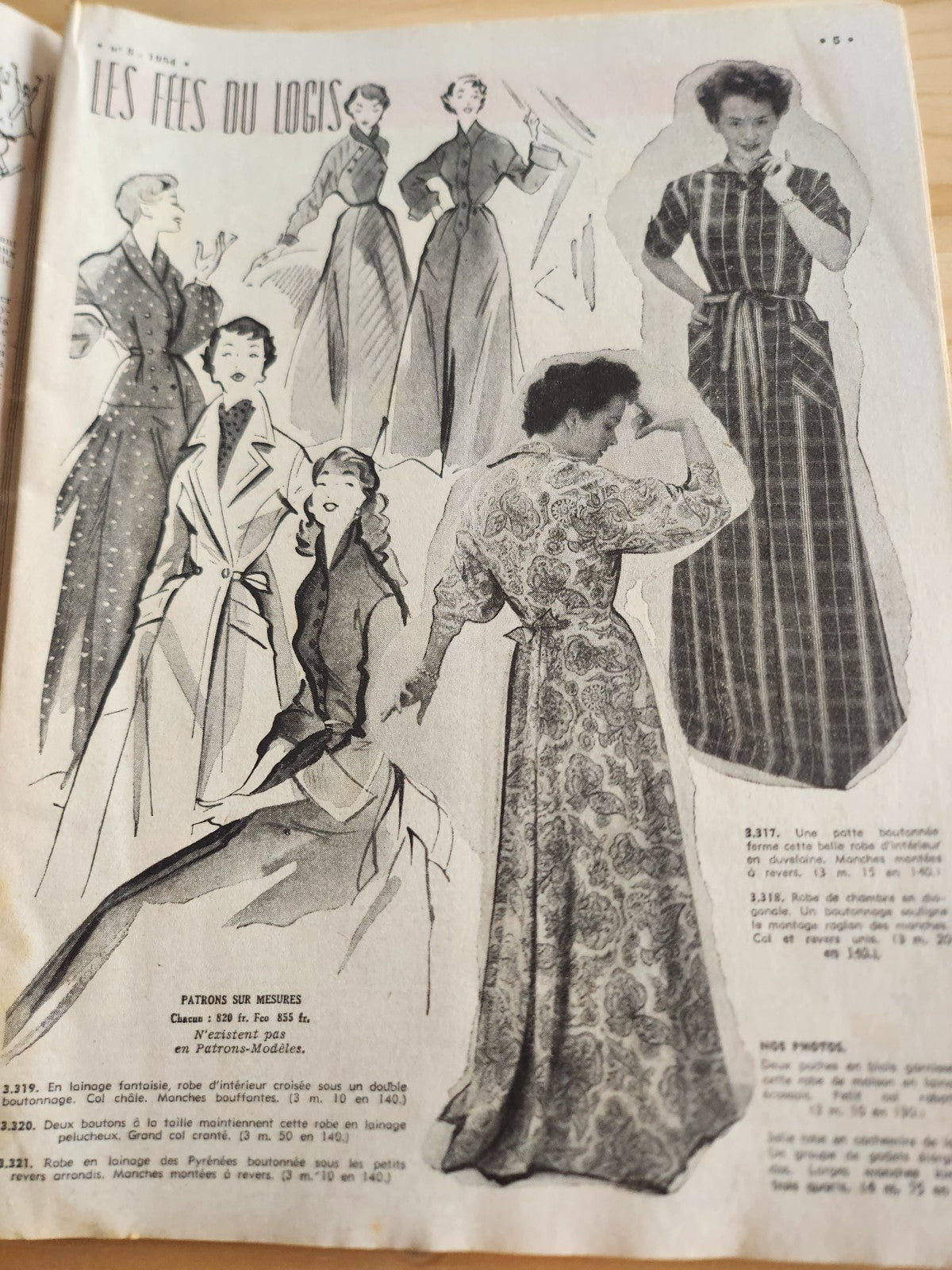 Le petit echo de la mode 1954 n°5  la maison Joyeuse idée pas cher  les canards
