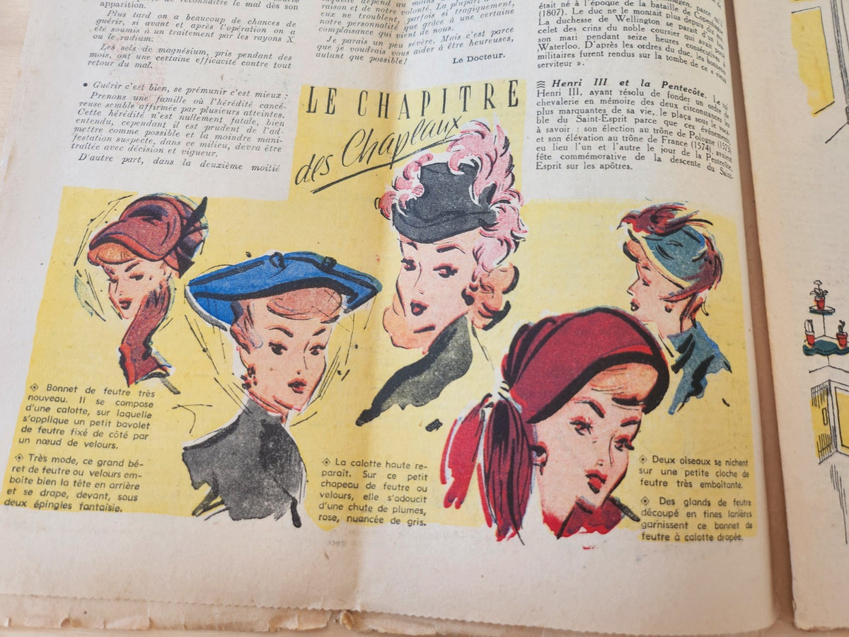 Le petit echo de la mode 1948 n°41 vêtement nuit enfant fleur sur tulle