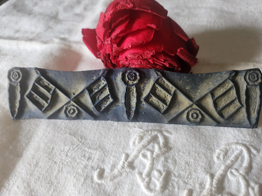 Tampon ancien sans support frise broderie collection 14 juillet n°25-2