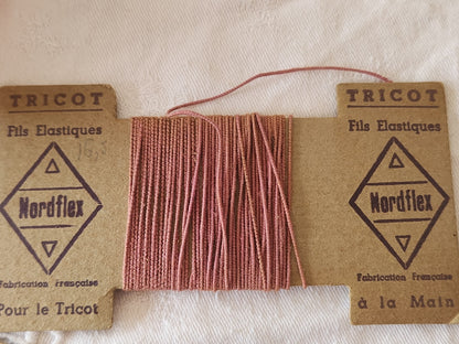 Collection mercerie ancienne lot  2 carte fil nordflex tricot jaune/rose  T2-1