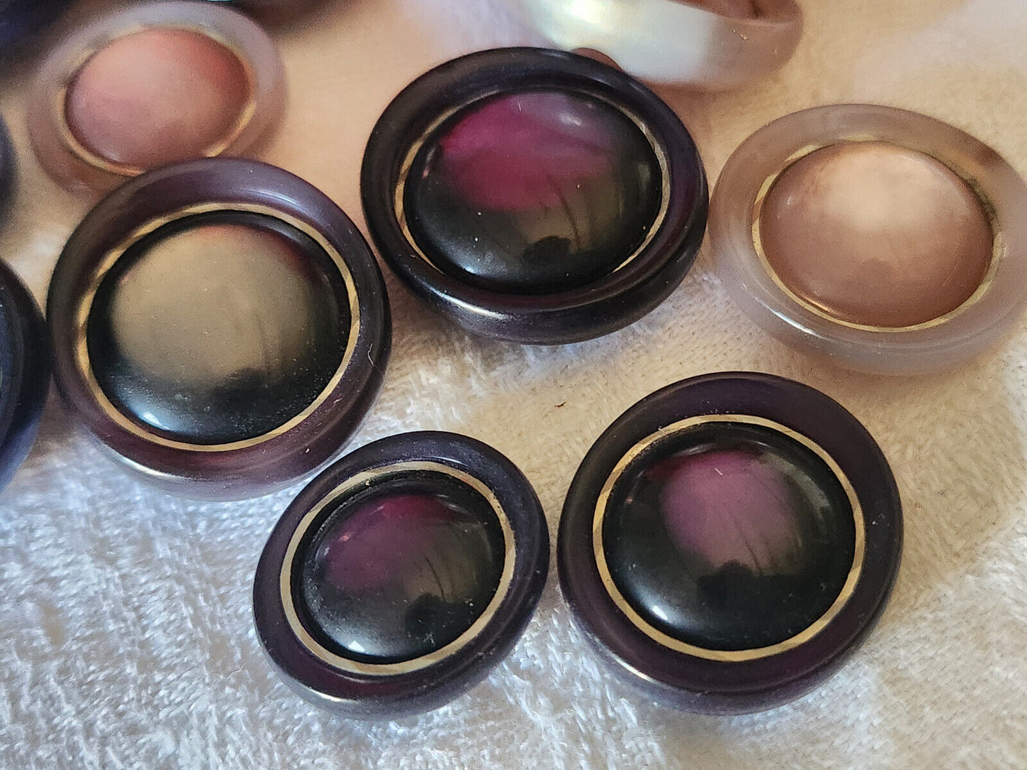 Lot 11 boutons vintage ovale panaché  1,7 sur  1,8 à  2,2 sur 2,4 cm ref 5997