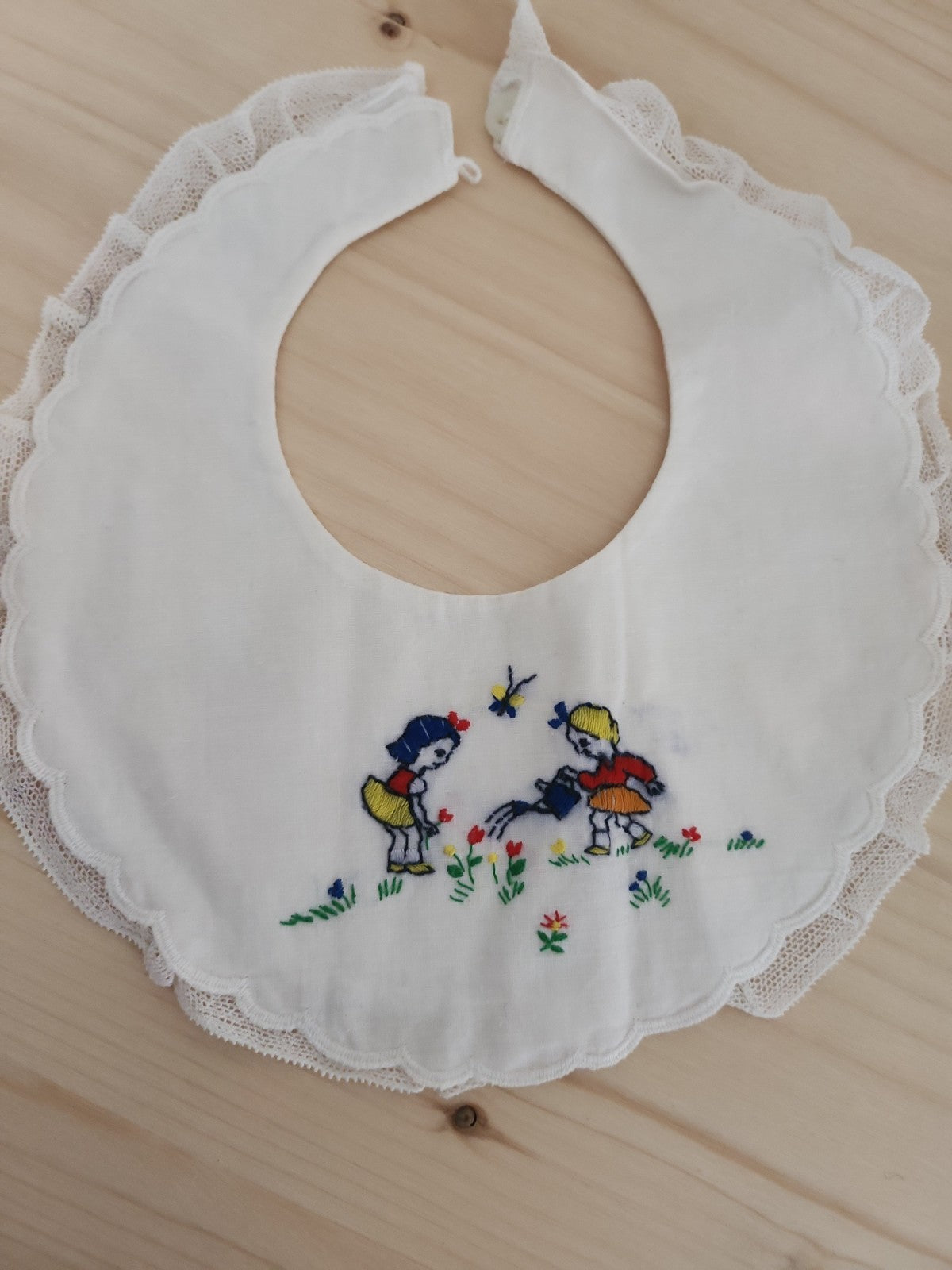 Lot 22 bavoirs anciens bebe poupée vintage à nettoyer B4