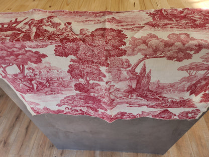 Ancien coupon de tissu toile de jouy "le printemps " d'aprés Boucher petit B6