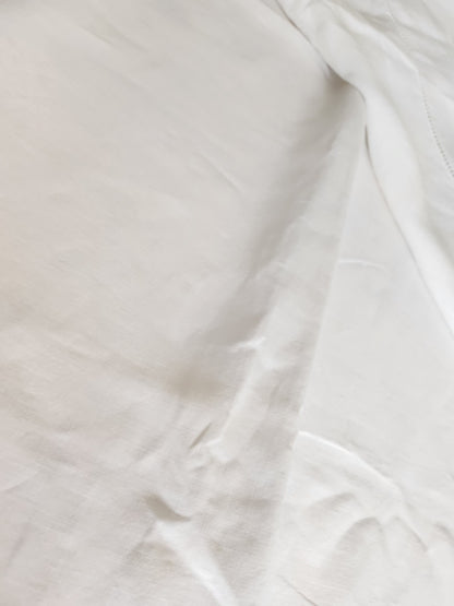 Ancien retour de drap blanc monogramme BB jour échelle découverte  B6