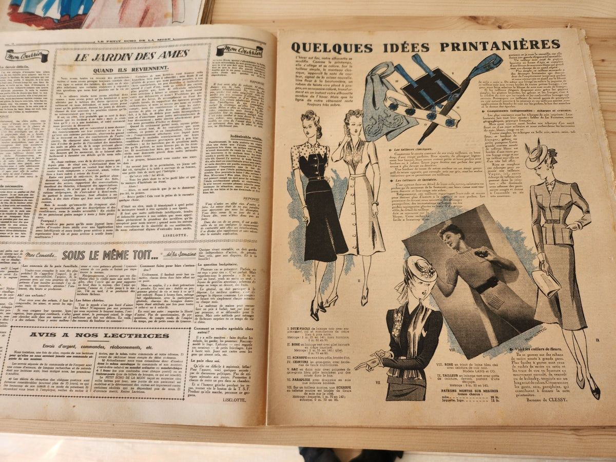 Le petit echo de la mode 1940 n°14 idées printanières revue mode française